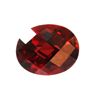 Image 1 : Natural 3.42ctw Garnet Checker Board Oval 8X10 3.42ctw