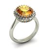 Image 1 : Citrine 4.42 ctw & Diamond Ring 18kt W/Y Gold