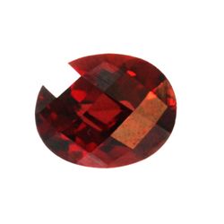 Natural 3.71ctw Garnet Checker Board Oval 8X10 3.71ctw