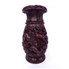 Natural Articrafts Wooden Vase Carvin w/ Animals in Rose Wood Color