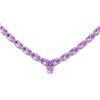 Natural Amethyst 51.25ctw Oval Necklace .925 Sterling Silver