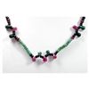Image 2 : Natural 80.61 ctw Emerald, Ruby & Sapphire Bead Necklace