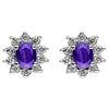 Image 1 : Genuine 1.20 ctw Amethyst Earring 14kt Yellow or White Gold 1.9g