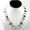 Image 1 : 128.05 ctw Natural Smoke Quartz Bead Necklace with brass clasp