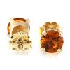 Image 2 : Genuine 2.10 ctw Orange Citrine Stud Earring 14kt Yellow or White Gold 0.86g