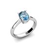 Image 1 : Genuine 0.57 ctw Topaz Ring 14ktWhite or Yellow Gold