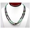 Image 1 : Natural 192.02 ctw Emerald, Ruby & Sapphire Bead Necklace
