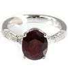 Image 1 : Genuine 5.02 ctw Ruby & Diamond Ring 18kt Gold-White