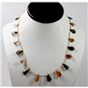 Image 1 : 70.60 ctw Natural Smoke Quartz Bead Neckalce with brass clasp