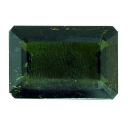 Natural 7.39ctw Green Tourmaline Emerald Cut Stone