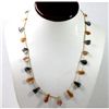Image 1 : 62.61 ctw Natural Smoke Quartz Bead Necklace with brass clasp