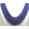 Image 1 : Natural AA 7Row Tanzanite Micro Faceted Rondelles Graduated Necklace Gemstone 493.80ctw brass clasp