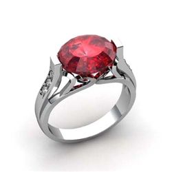 Genuine 6.09 ctw Ruby Ring 10kt White or Yellow Gold