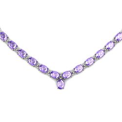 Natural Tanzanite 55.35ctw Oval Necklace .925 Sterling Silver