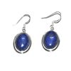 Image 1 : Silver Lapis Oval Earring 23.40ctw