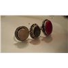 Image 2 : 3 CUSTOM MADE STERLING SILVER GEMSTONE LADIES RINGS, 40 GRAMS