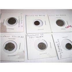 6 Rare Ancient Coins, Different Eras, About 1600 years Old