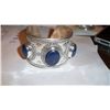 Image 3 : CUSTOM MADE STERLING SILVER GEMSTONE AMULET BRACELET, 6 Oz
