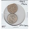 Image 1 : SILVER PHILIPPINE 1962 1966 10 CENTAVOS