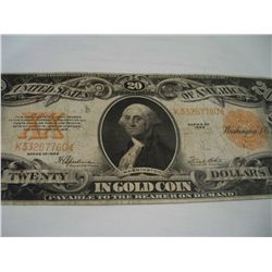 1922 "$20 in Gold Coin" Note, VF (7760)