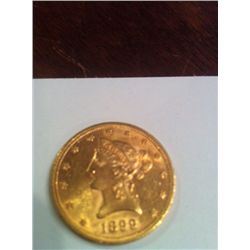 1899 $10 GOLD LIBERTY, BU