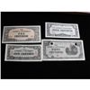 Image 1 : JAPAN EMERGENCY WW2 CURRENCY, 1,5,10 & 50 CENTAVOS