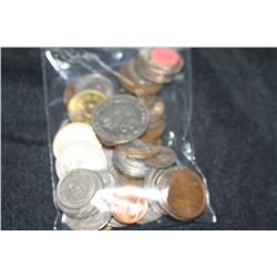 foreign coins, various dates, conditions & denominations lot of 50