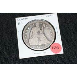 1846 seated liberty one dollar