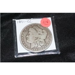 1891 CC silver morgan one dollar