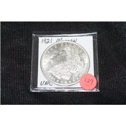 1921 silver morgan one dollar UNC