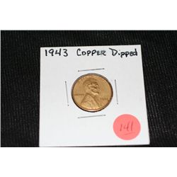 1943 copper dipped wheatback penny
