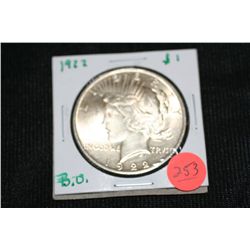 1922 peace one dollar, BU
