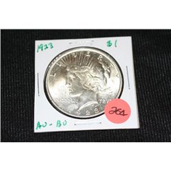 1923 peace one dollar AU-BU