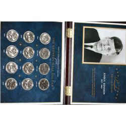 us commerative gallery, kennedy half dollar set, in display box