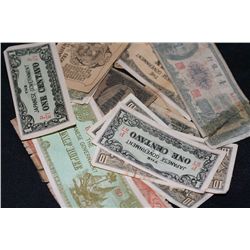 foreign notes, various dates, conditions & denominations, lot of 20