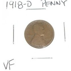 1918-D Lincoln Penny *VERY FINE GRADE*!!