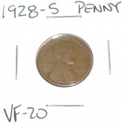 1928-S Lincoln Penny *VERY FINE-20 GRADE*!!