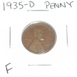 1935-D Lincoln Penny *FINE GRADE*!!