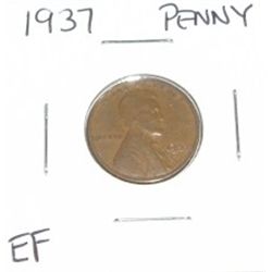 1937 Lincoln Penny *EXTRA FINE GRADE*!!