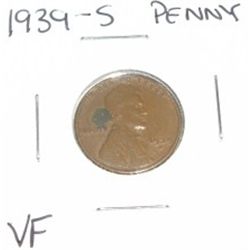 1939-S Lincoln Penny *VERY FINE GRADE*!!