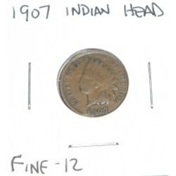1907 Indian Head Penny *FINE-12 GRADE*!!