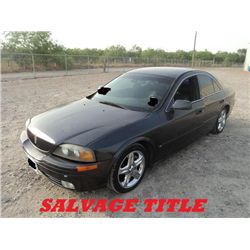 2001 - LINCOLN LS  ***SALVAGE TITLE***