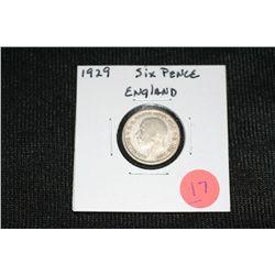 1929 English Six Pence