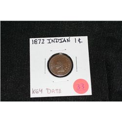 1872 Indian Head Penny, KeyDate