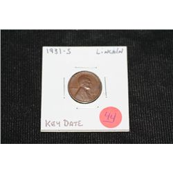 1931-S Wheat Back Penny, Key Date