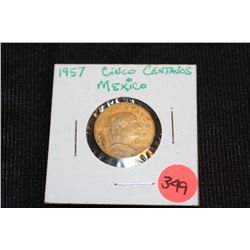 1957 Mexico Cinco Centavos
