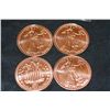 Image 1 : 2011 Copper round, .999 fine 1 oz. lot of 3