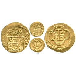 Mexico City, Mexico, cob 4 escudos, (17)14J, from the 1715 Fleet, ex-Gerber. S-M30; KM-55.2; CT-234.