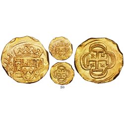 Mexico City, Mexico, cob 2 escudos, 1715J, from the 1715 Fleet, plate coin in The Practical Book of