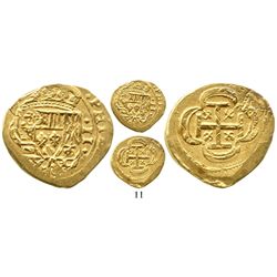 Mexico City, Mexico, cob 2 escudos, (1715J), from the 1715 Fleet. S-M30; KM-53.2; CT-351. 6.6 grams.